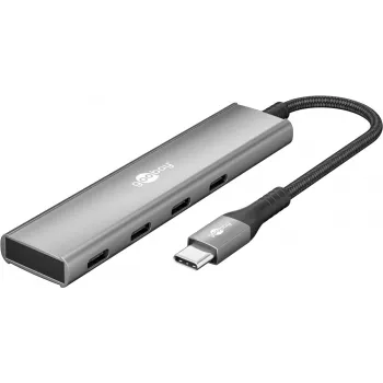 Goobay Slim 4-Port USB-C Hubs USB-C uz 4x USB-C 5 Gbit/s