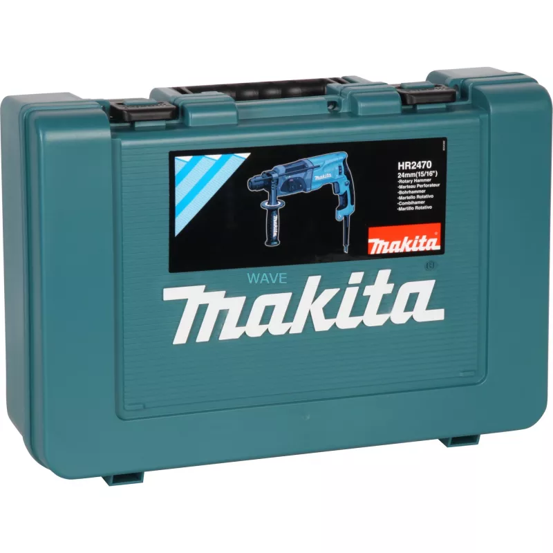 Rotācijas āmurs MAKITA HR2470 (Zils/melns, transporta koferis, 780 W)