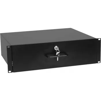 3U Rack Atvilktne ar Slēdzeni Omnitronic 30100953 — uzglabāšanas atvilktne 19 collu statīviem