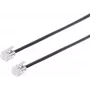 S/CONN 6m RJ11 Melns Caurspīdīgs Telefona Kabelis TC 70086 50318 ShiverPeaks