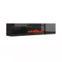 TV skapis cama meble LUXE 301126 ar iebūvētu elektrisko kamīnu, 182.6×34.5×37.5 cm, melns spīdums