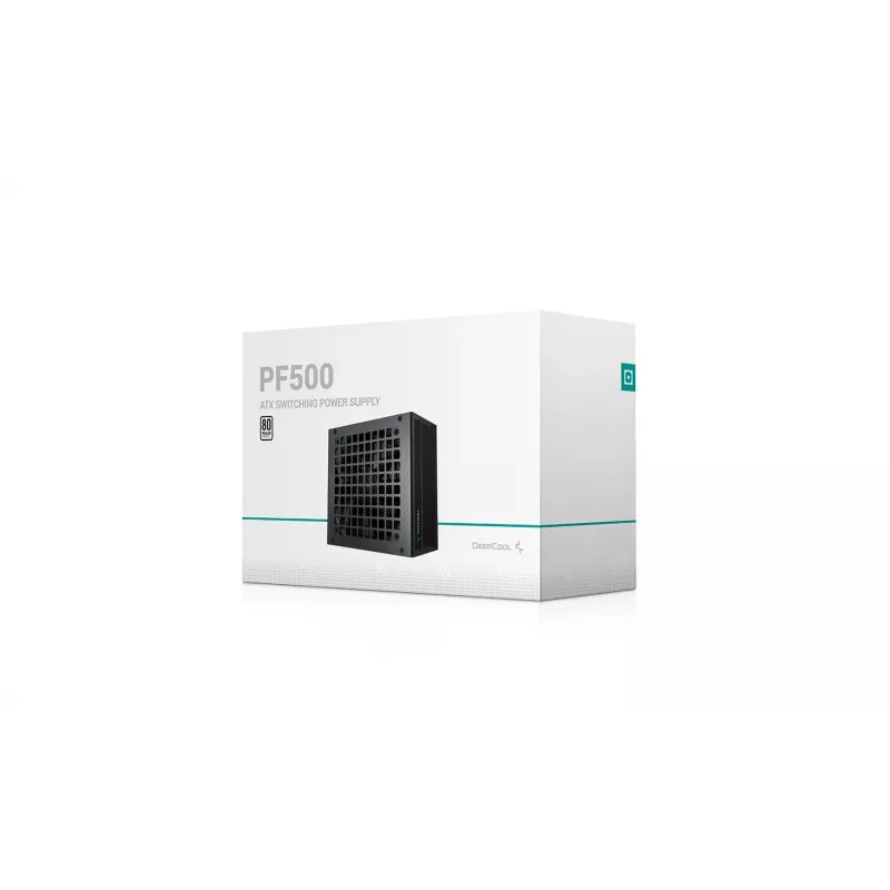 Barošanas bloks DeepCool PF500 500 W ATX 2.4, 80 PLUS, 120 mm ventilators, 20+4 pin, 2×6+2 PCIe, 4×SATA