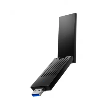 Cudy WU5400 USB Type-A Wi‑Fi 6E adapteris, divu joslu 2x2, 2402 Mbit/s, melns
