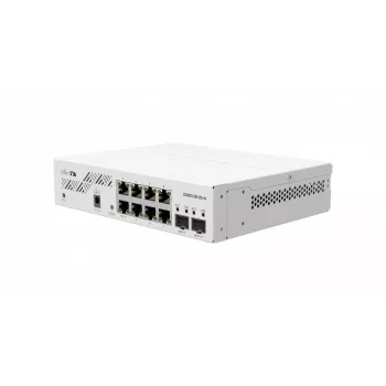 Tīkla slēdzis MikroTik CSS610-8G-2S+IN — 8x Gigabit RJ-45, 2x SFP+ 10G, PoE, 12–57 V ieeja