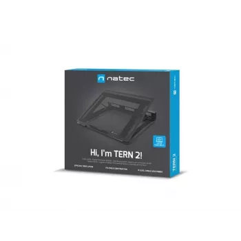 NATEC NPL-2271 Laptop Statīvs Melns 43.9 cm (17.3 inch)