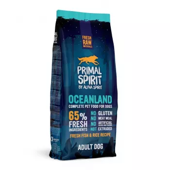 PRIMAL SPIRIT Oceanland Ryba – daļēji mitra suņu barība alerģiskiem suņiem – 12 kg