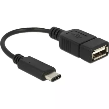USB kabelis DeLOCK 65579 USB 2.0 0,15 m USB-C USB-A Melns