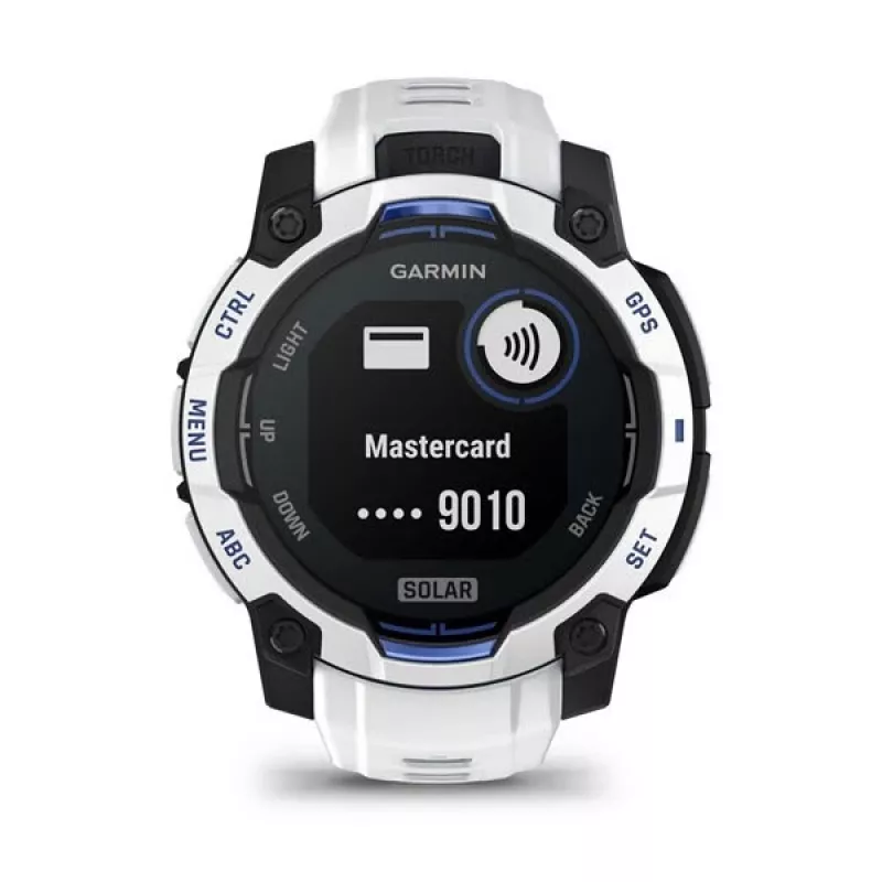 Garmin Instinct 3 Solar viedpulkstenis, 45 mm, Black/Stone White, silikona siksniņa (010-02934-03)