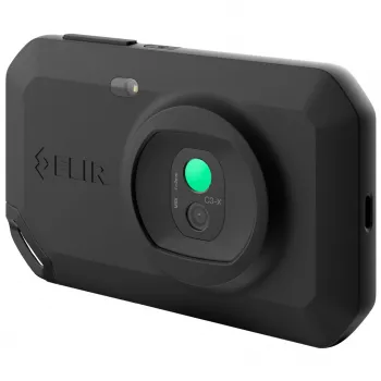 FLIR C3-X termokamera Melna 1800 mAh Vanādija oksīds Nesaldēts fokālās plaknes masīvs Iebūvēts displejs 128 x 96 pikseļi LCD 640 x 480 pikseļi