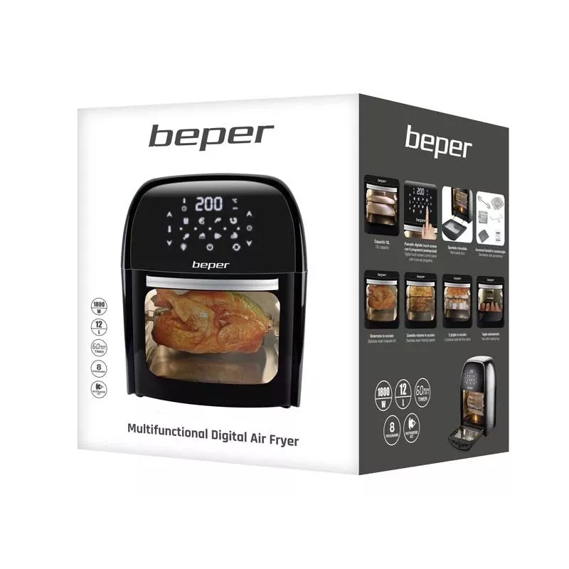 Gaisa fritieris Beper P101FRI012 12 L 1800 W Melns