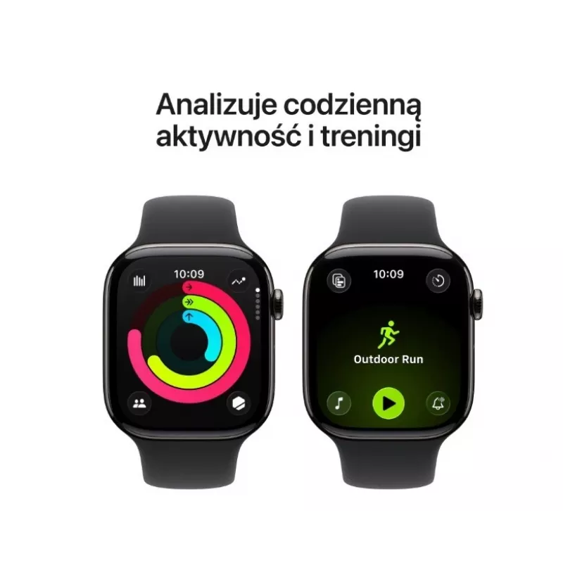 Viedpulkstenis Apple Watch Series 11 GPS + Cellular 42mm Slate Titanium Korpusa Melna Sporta Siksniņa M/L