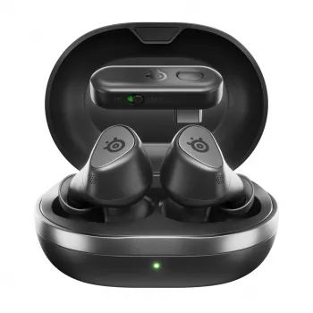 Steelseries Arctis Gamebuds bezvadu austiņas spēlēm, iebūvējamas, Bluetooth, melnas