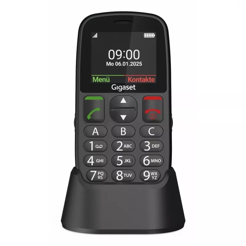 Gigaset GL395 mobilais tālrunis, melns