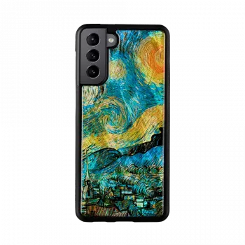 Aizsargmaciņš iKins Samsung Galaxy S21+ — zvaigžņotā nakts melns