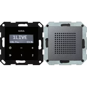 GIRA 228028 Radio pulkstenis digitālais antracīts - melns (228028)
