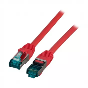 EFB-Elektronik RJ45 savienojuma kabelis Cat.6A S/FTP LSZH Sarkans 5m