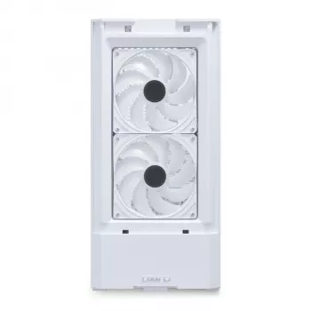 MidiTower korpuss Lian Li LANCOOL 207 — balts, caurspīdīgs panelis, atbalsta ATX/MicroATX/MiniITX, bez barošanas bloka