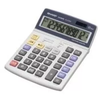 Sharp EL-2125C kalkulators grāmatvedībai, 12 cipari, ar printeri, melns/zils/pelēks