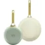 Pannu komplekts GreenPan Padova Reserve — alumīnijs, 20 cm un 26 cm, zaļš/dzeltens (2 gab.)