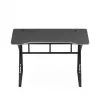 Spēļu galds huzaro Hero 1.6 Melns — taisna MDF/oglekļa virsma 1200×600×750 mm, metāla rāmis