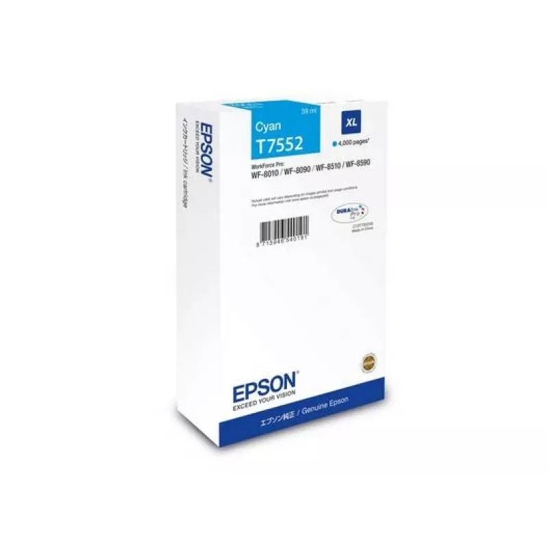Epson C13T75524N oriģinālā tintes kasetne (Cyan, XL augstas ražības) WF-8XXX sērijai