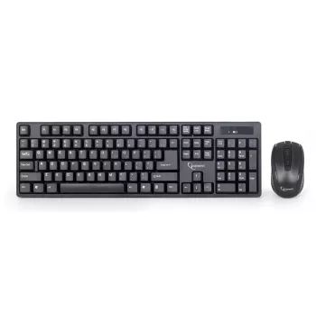 Bezvadu tastatūras un peles komplekts Gembird KBS-W-01 melns