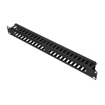Kabeļu pārvaldības panelis Extralink ar metāla vāku Melns Metāls 48.3 cm
