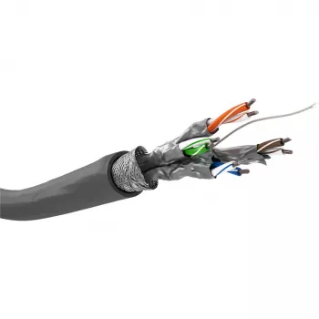 Wentronic Goobay CAT 6 tīkla kabelis, S/FTP (PiMF), pelēks, 305 m - CCA vara maisījums, AWG 23/1 (ciets), PVC (95696)