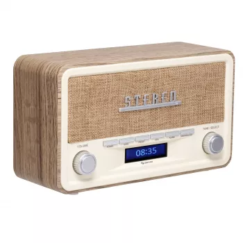 Denver DAB-18LW retro radio balts