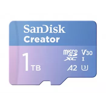 SanDisk Creator MicroSD atmiņas karte 1TB ar ātrdarbīgu pārsūtīšanu līdz 190 MB/s