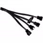 Alphacool 18682 RGB sadalītāja kabelis, melns plastmasas, 150 mm