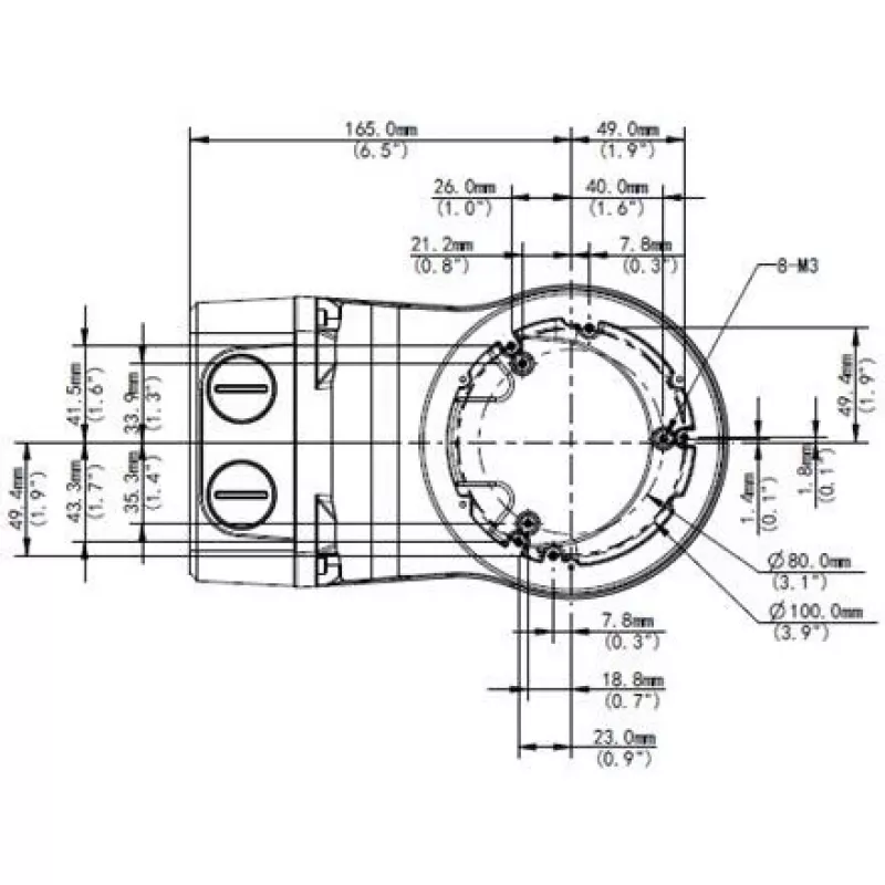 Sienas stiprinājums ALLNET ALL-CAM2488-LVEN ar sadales kārbu