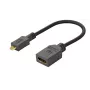 Microconnect HDM19F19MMC dzimuma mainītājs Micro HDMI (Type D) uz HDMI, melns