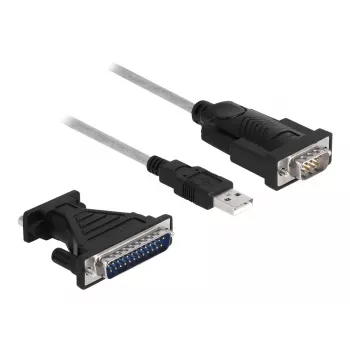 DeLOCK Adapter USB 2.0 Type-A uz Serial RS-232 D-Sub 9 + D-Sub 25