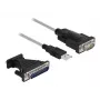 DeLOCK Adapter USB 2.0 Type-A uz Serial RS-232 D-Sub 9 + D-Sub 25