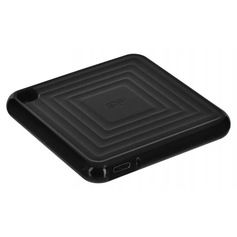 Ārējais SSD Silicon Power 512 GB PC60, USB Type-C 3.2 Gen 2, 540/500 MB/s, triecienizturīgs, melns