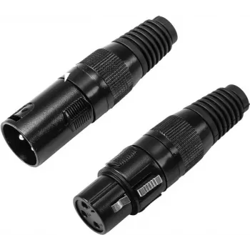XLR 3-pin savienotājs Omnitronic 30200097 — vīrišķais/mātītes audio signāla savienotājs