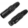 XLR 3-pin savienotājs Omnitronic 30200097 — vīrišķais/mātītes audio signāla savienotājs
