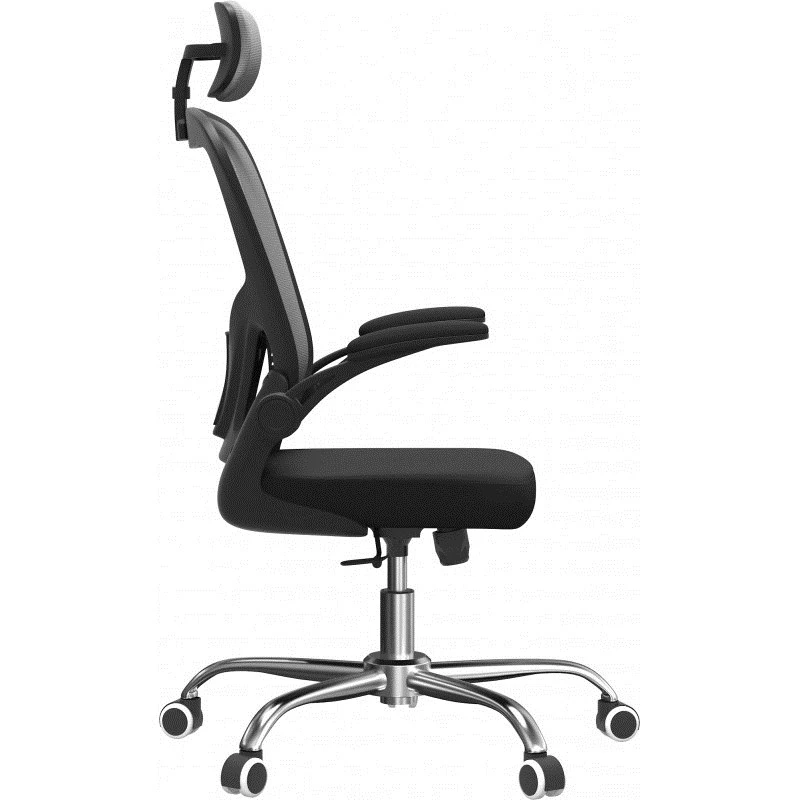 Biroja krēsls top e shop DORY SZARY — polsterēts sēdeklis, sieta atzveltne, 650×620 mm, augstums līdz 122 cm