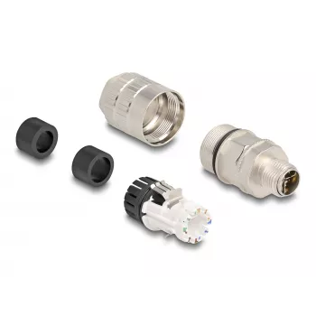 Savienotājs DeLOCK 86032 M12 LSA 2cm Sudraba