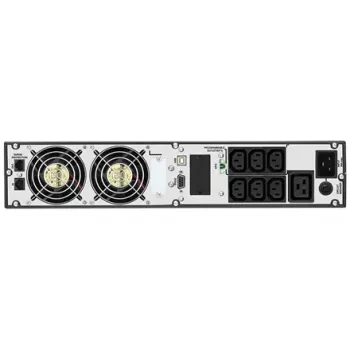 Rack UPS FSP/Fortron CHAMP 3K RACK — 3000 VA, 2400 W, 110–300 V, ±1% baterijas režīmā, 4 AC kontaktligzdas, USB