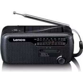 Pārnēsājams skaļrunis Lenco MCR-113BK Solar melns ar Bluetooth un FM radio