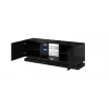 TV skapis Cama Meble QIU 160 — MDF melns spīdums, 1600×420×570 mm
