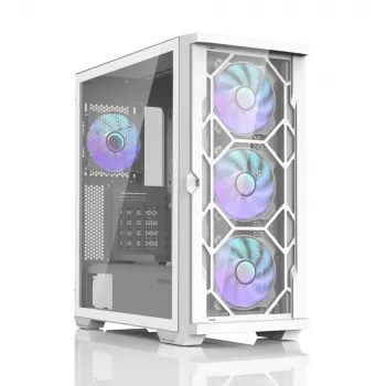 Korpus Zalman Z10 DUO ATX ZM-IF120 x4 Balts