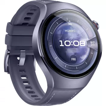 HUAWEI Watch 5 46mm (Rates-L39L) viedpulkstenis, pelēki violets, titāna korpuss un kompozītmateriāla siksniņa