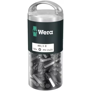 Wera 851/1 Z DIY 100 SiS skrūvgriežu uzgaļu komplekts 100 gab.