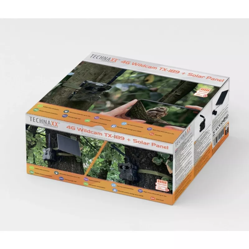 Technaxx 4G Wildcam TX-189 āra kamera 4MP CMOS ar saules paneli