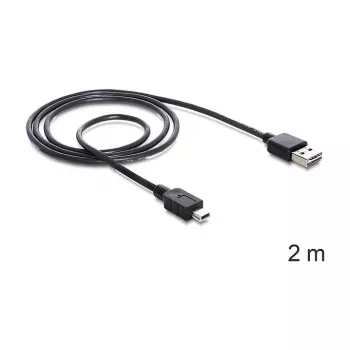 USB kabelis DeLOCK 85554 USB 2.0 2m USB A Mini-USB B Melns