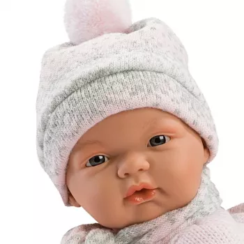 Llorens Raudoša lelle 38938 No rozēm, 38 cm dzīvīga mazuļa lelle