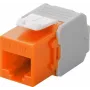 Wentronic Goobay CAT 6a KeyStone RJ45 Jack, Neekranēts, 500MHz, Oranžs-Balts (90690)